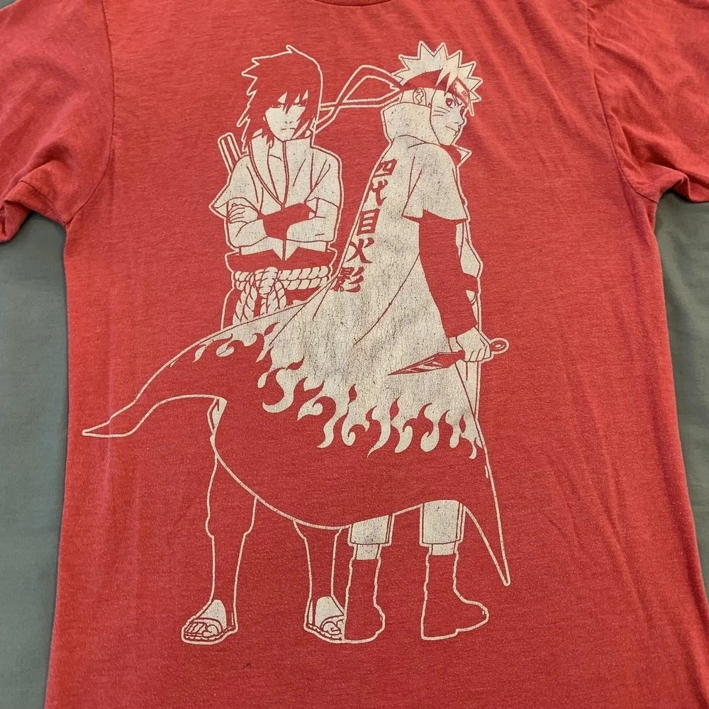 Naruto Shippuden Shirt Mens Small Red Ripple Junction Sasuke Naruto Tee Anime‎